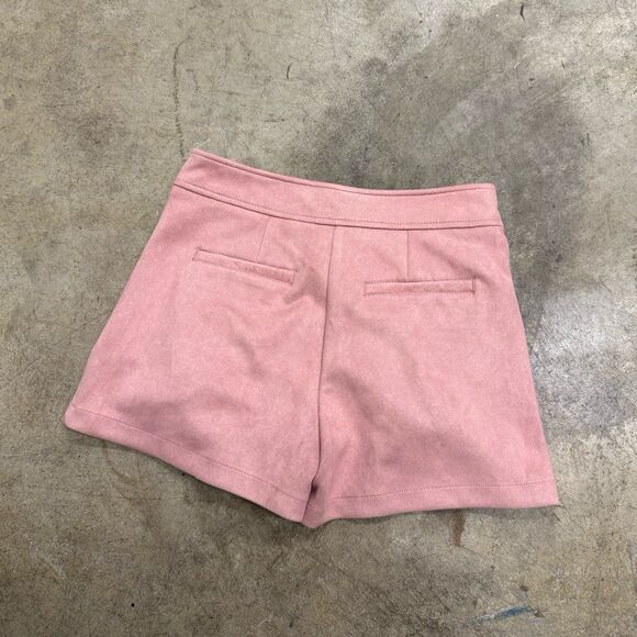NWT Ryegrass salmon pink suede pleated trouser shorts - Picture 2 of 7